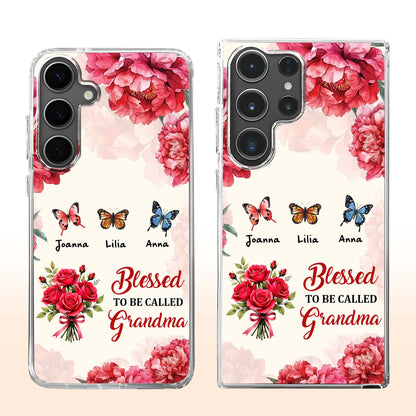 Blessed To Be Called Grandma, Flowers and Butterflies Design