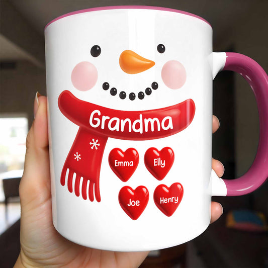 To My Beloved Grandma Snowman Hearts