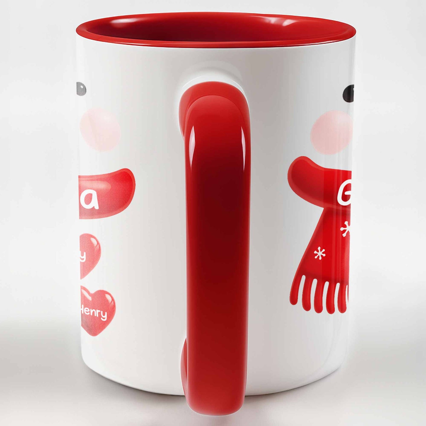 To My Beloved Grandma Snowman Hearts