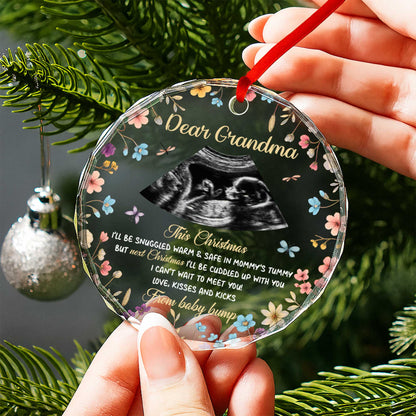 This Christmas Snuggled Warm & Safe, Ultrasound Image & Flowers