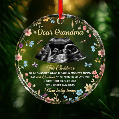 This Christmas Snuggled Warm & Safe, Ultrasound Image & Flowers