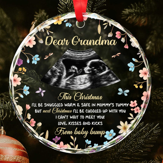 This Christmas Snuggled Warm & Safe, Ultrasound Image & Flowers