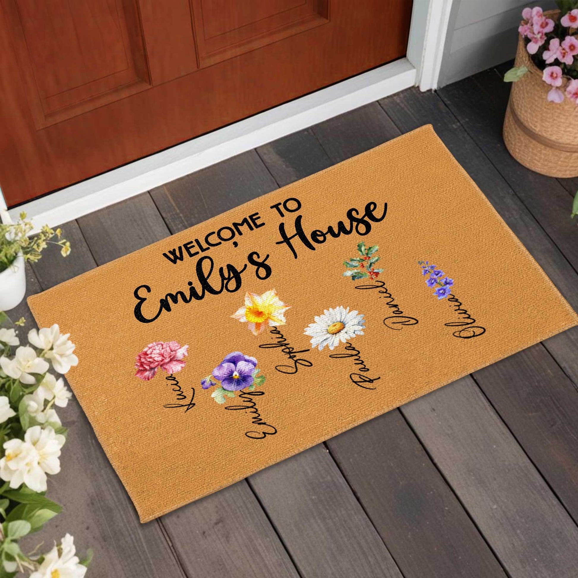 Welcome To House With A Beautiful Floral Design