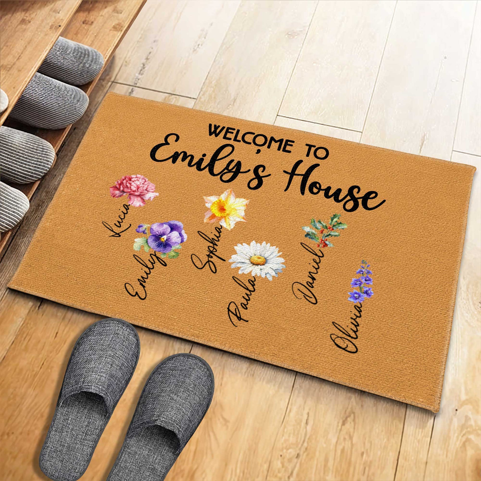 Welcome To House With A Beautiful Floral Design