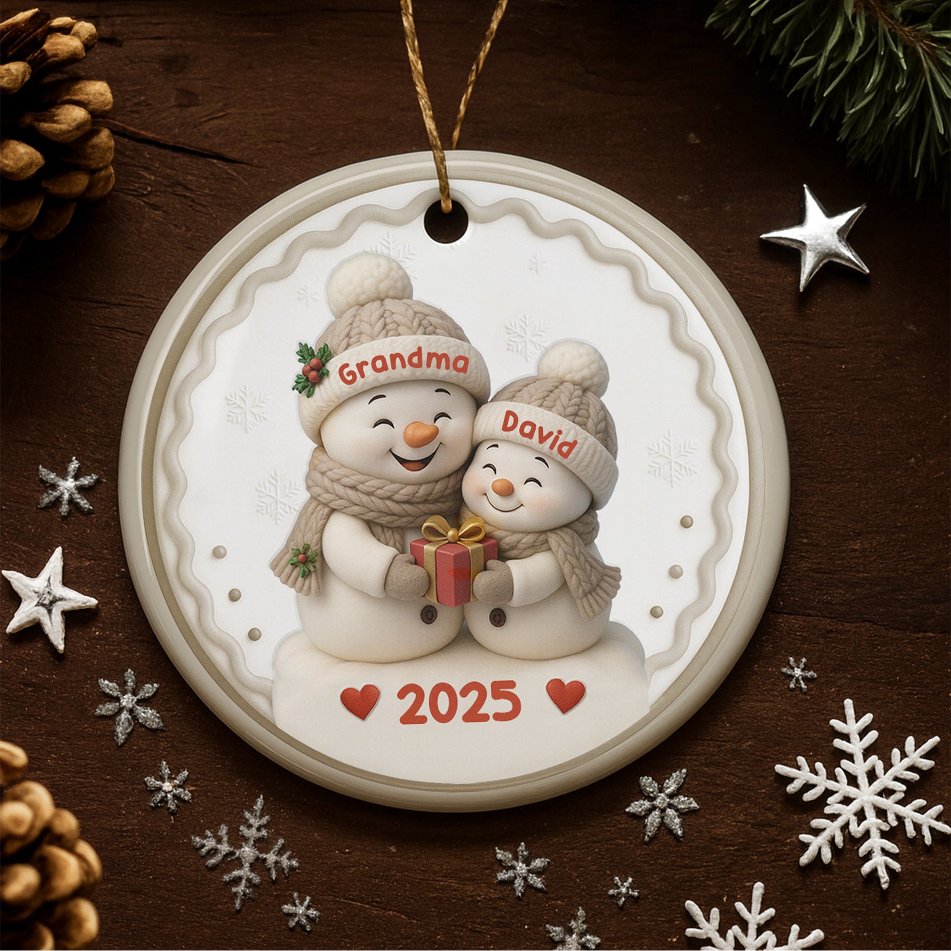 Celebrate The Season Of Giving With Snowmen And Hearts