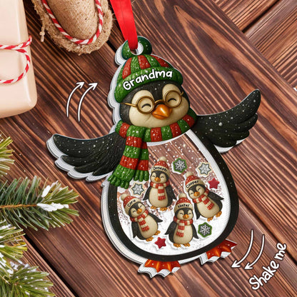 Shake Me, Penguin And Christmas Ornaments Design