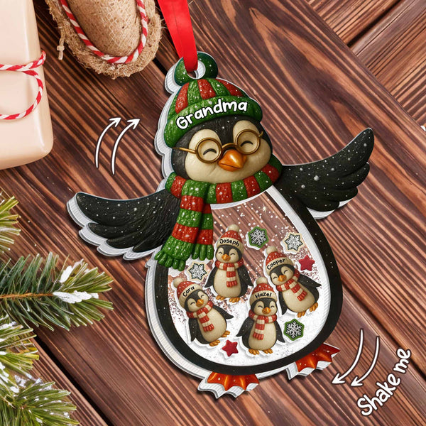 Shake Me, Penguin And Christmas Ornaments Design