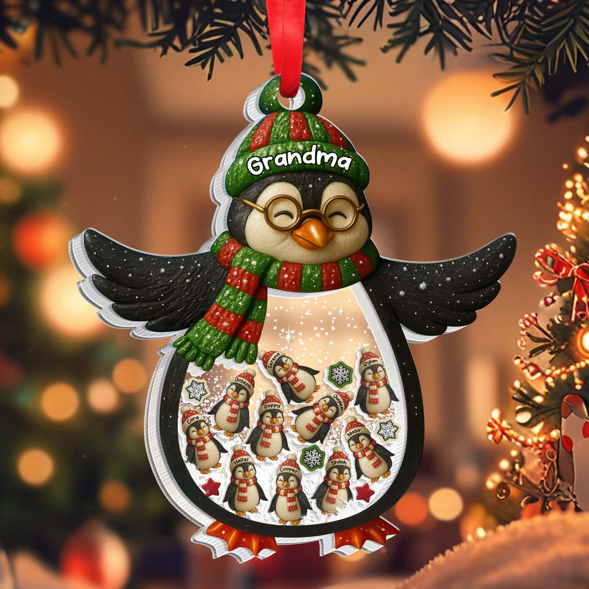 Shake Me, Penguin And Christmas Ornaments Design