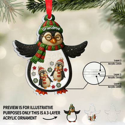Shake Me, Penguin And Christmas Ornaments Design