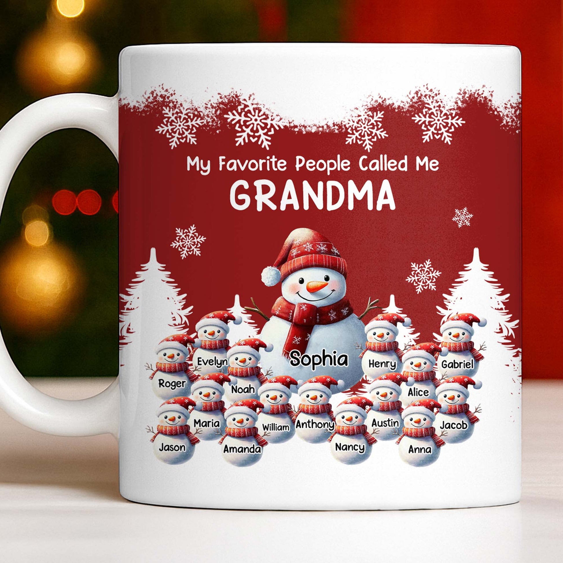 My Favorite People Called Me Grandma Christmas Mug