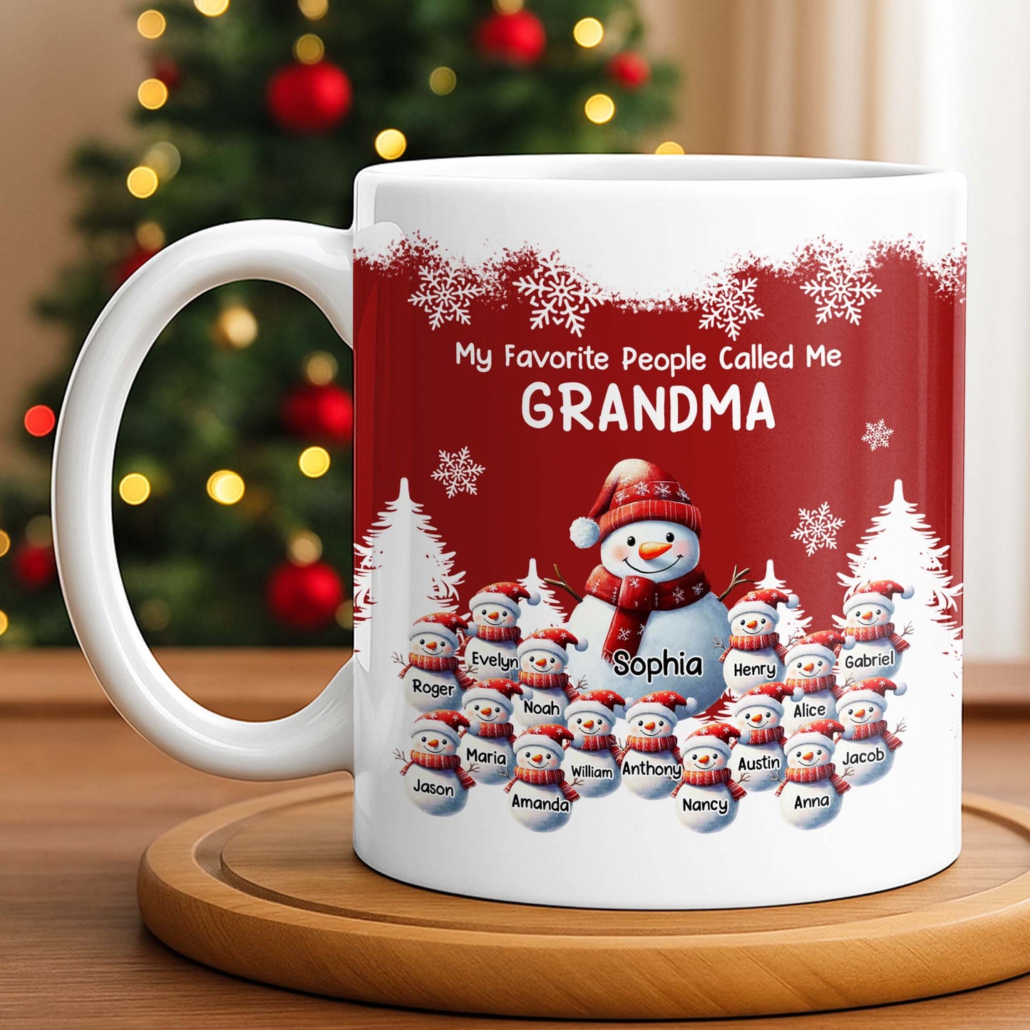My Favorite People Called Me Grandma Christmas Mug