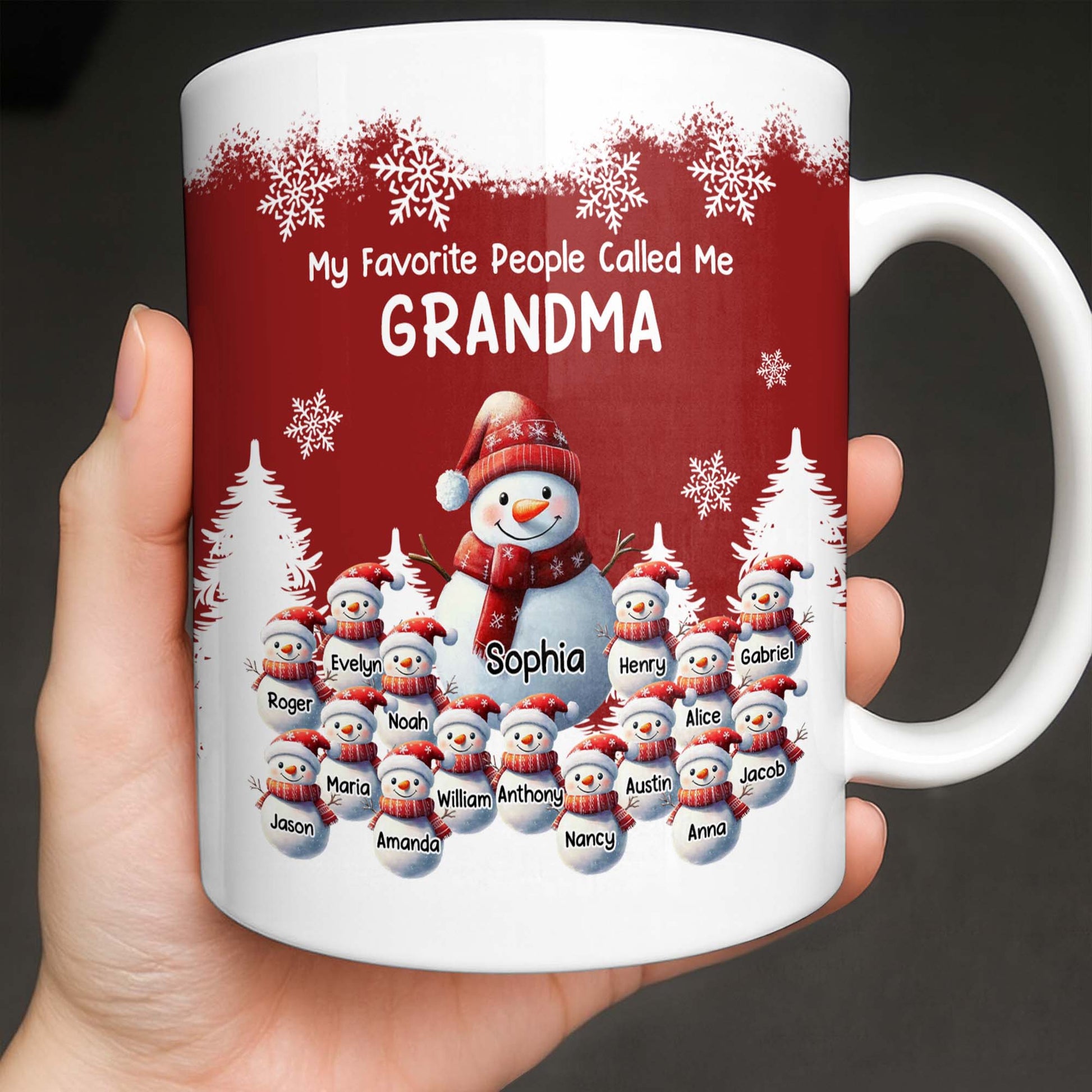 My Favorite People Called Me Grandma Christmas Mug