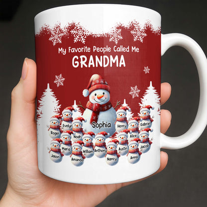 My Favorite People Called Me Grandma Christmas Mug
