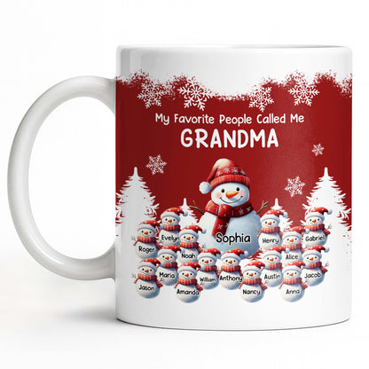 My Favorite People Called Me Grandma Christmas Mug