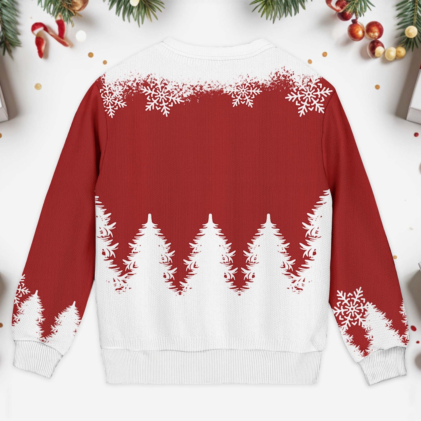 My Favorite People Call Me Grandma, Snowman and Snowflakes Design - Personalized Custom Ugly Sweatshirt, Unisex Wool Jumper  - GRM096_TWS