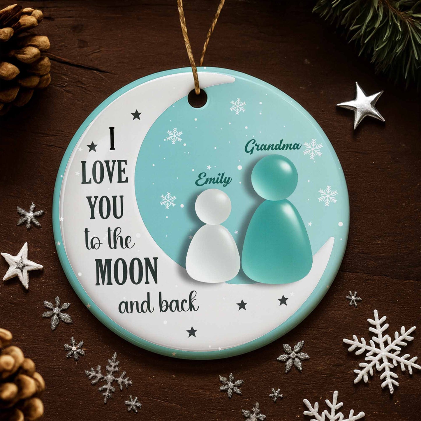 I Love You To The Moon And Back With Moon And Stars