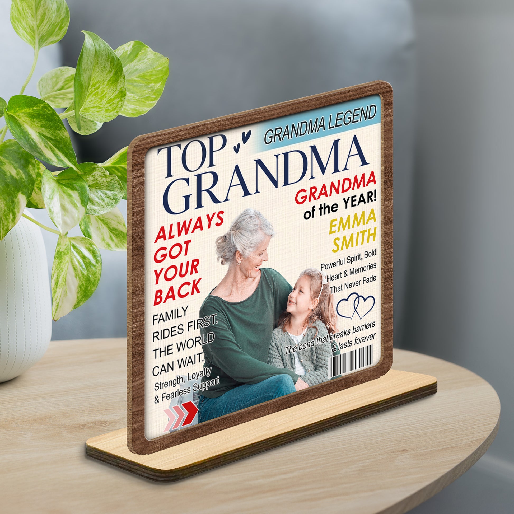 Top Grandma Legend, Grandma Of The Year, Grandmother With Grandchild