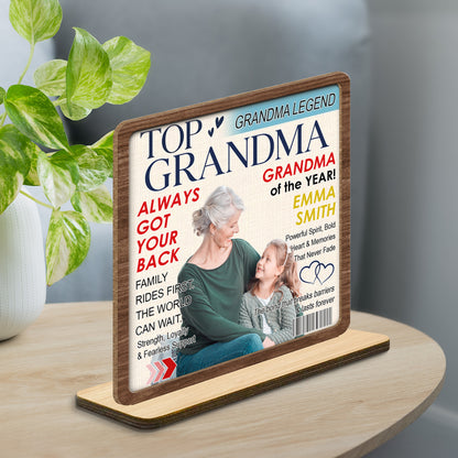 Top Grandma Legend, Grandma Of The Year, Grandmother With Grandchild