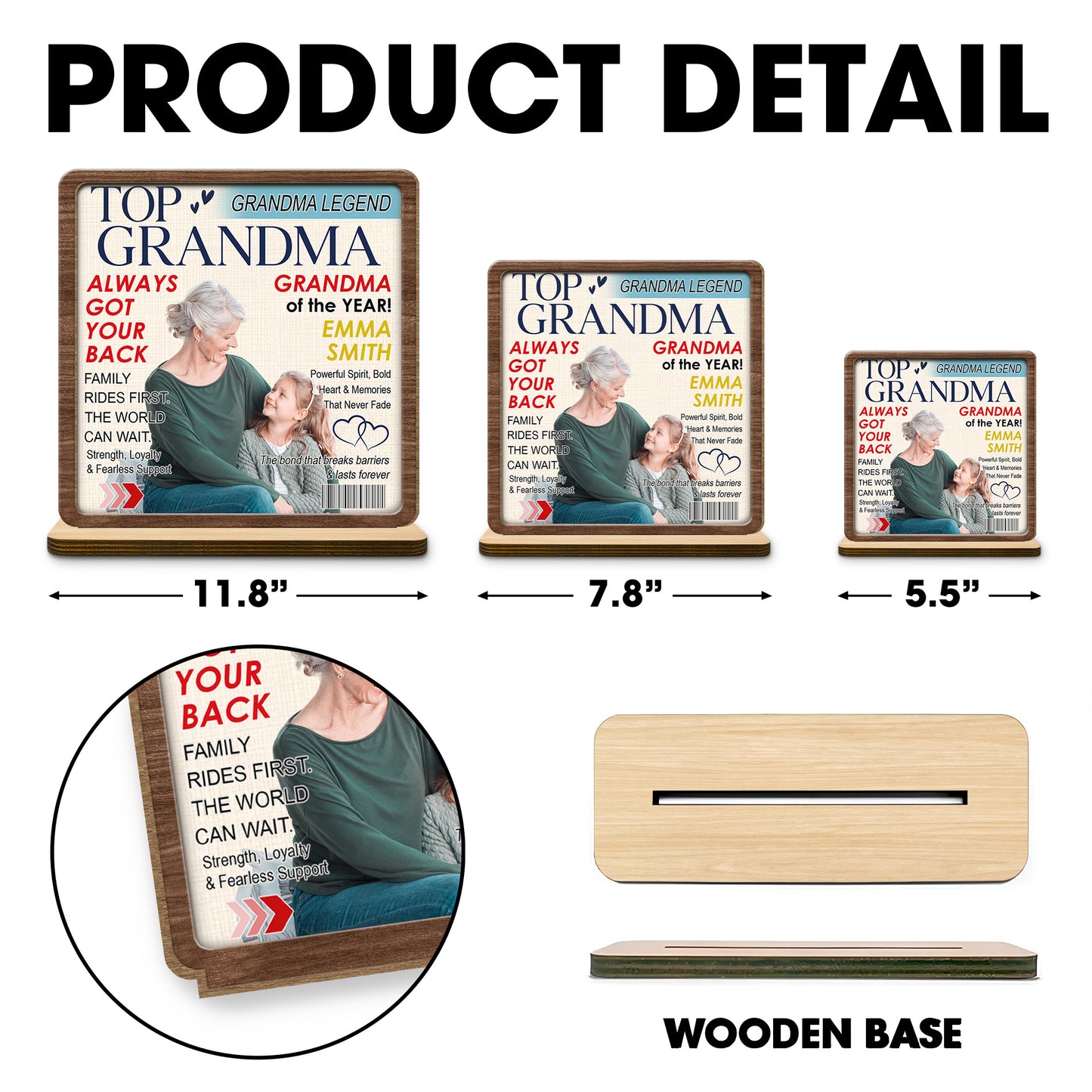 Top Grandma Legend, Grandma Of The Year, Grandmother With Grandchild