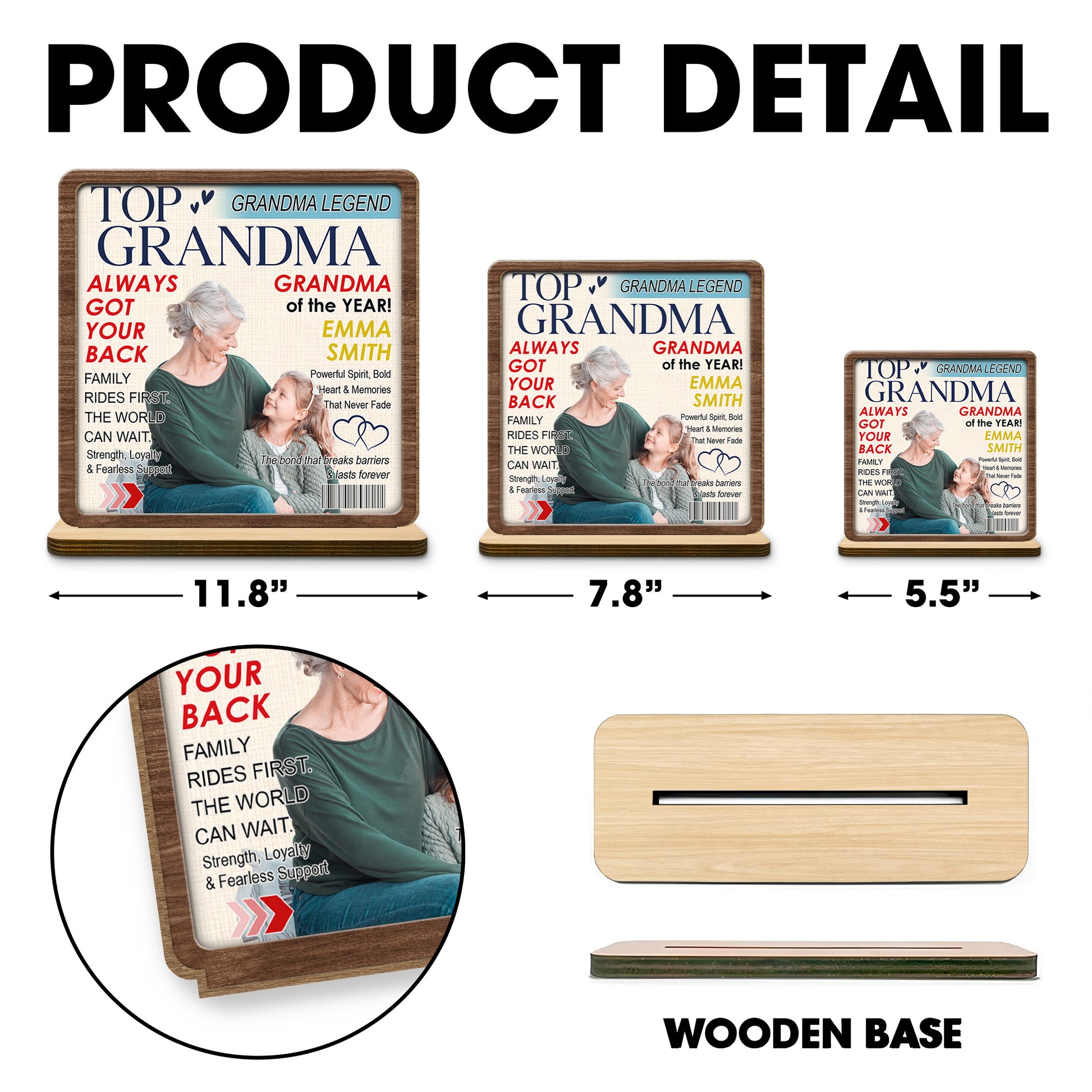 Top Grandma Legend, Grandma Of The Year, Grandmother With Grandchild