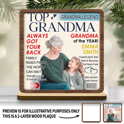 Top Grandma Legend, Grandma Of The Year, Grandmother With Grandchild