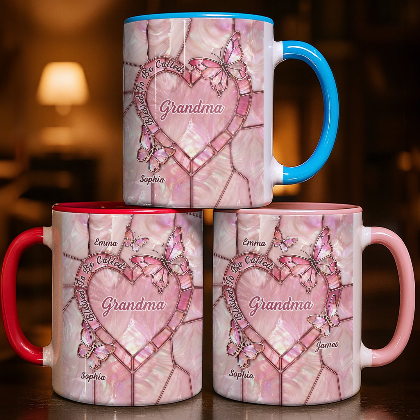 Blessed To Be Called Grandma, Butterflies And Heart