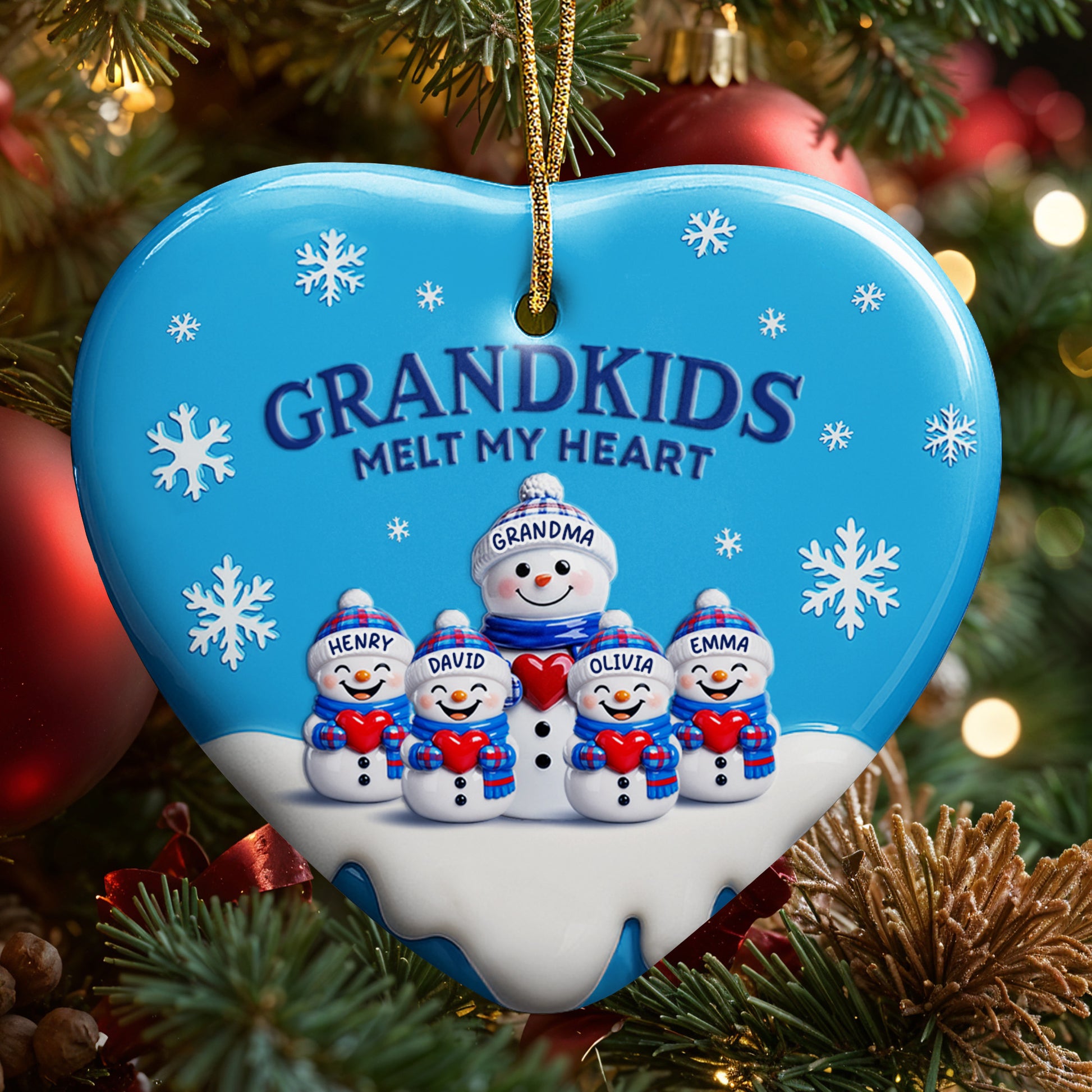 Grandkids Melt My Heart With Snowmen And Snowflakes