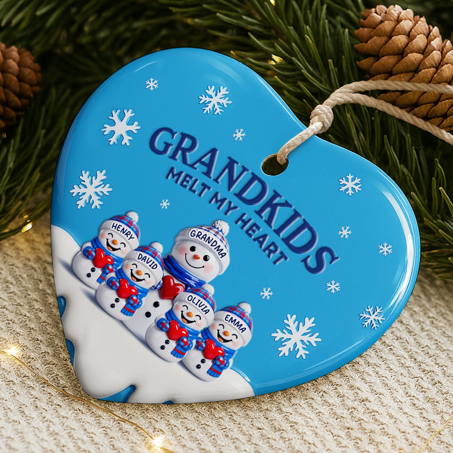 Grandkids Melt My Heart With Snowmen And Snowflakes