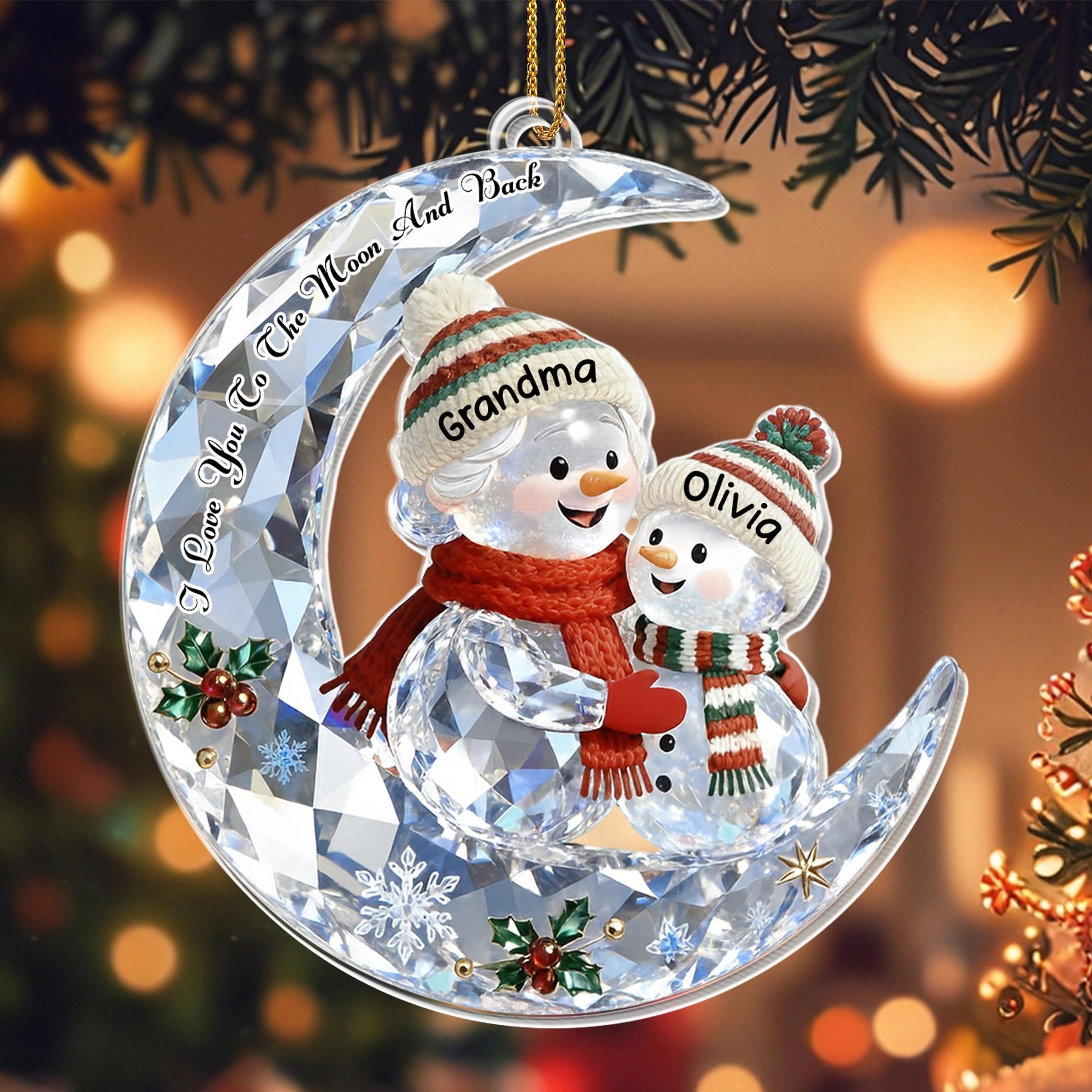 I Love You To The Moon And Back With Snowmen And Moon