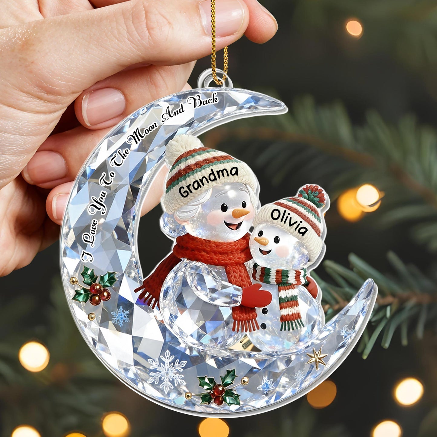 I Love You To The Moon And Back With Snowmen And Moon