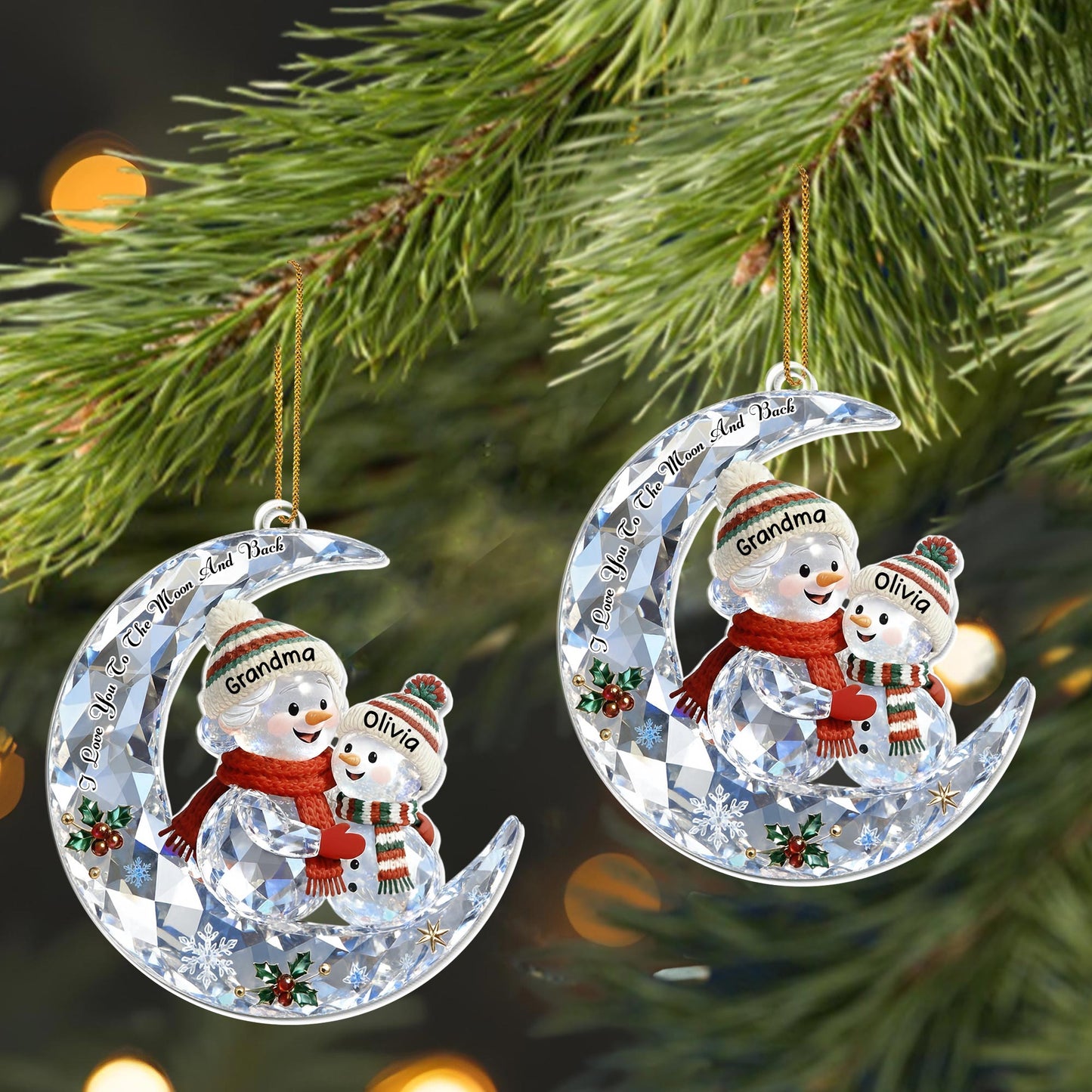 I Love You To The Moon And Back With Snowmen And Moon