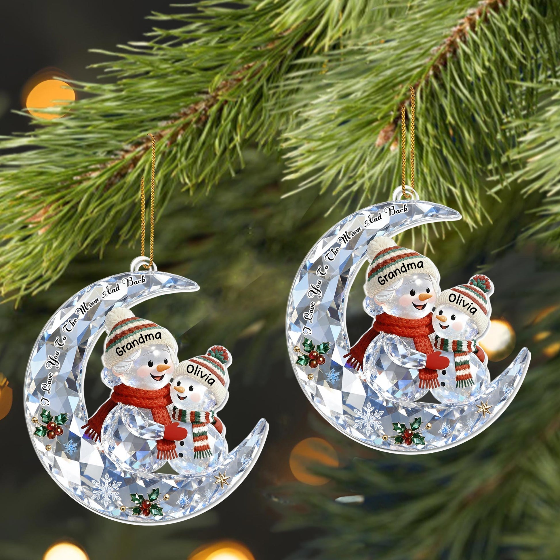 I Love You To The Moon And Back With Snowmen And Moon