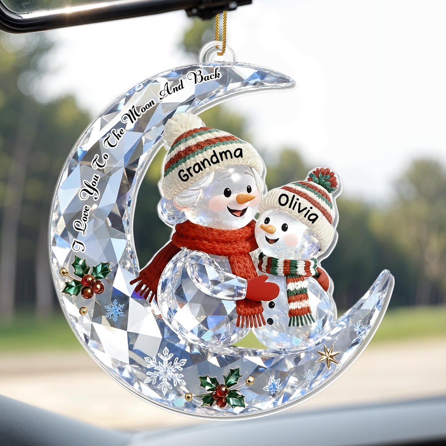 I Love You To The Moon And Back With Snowmen And Moon