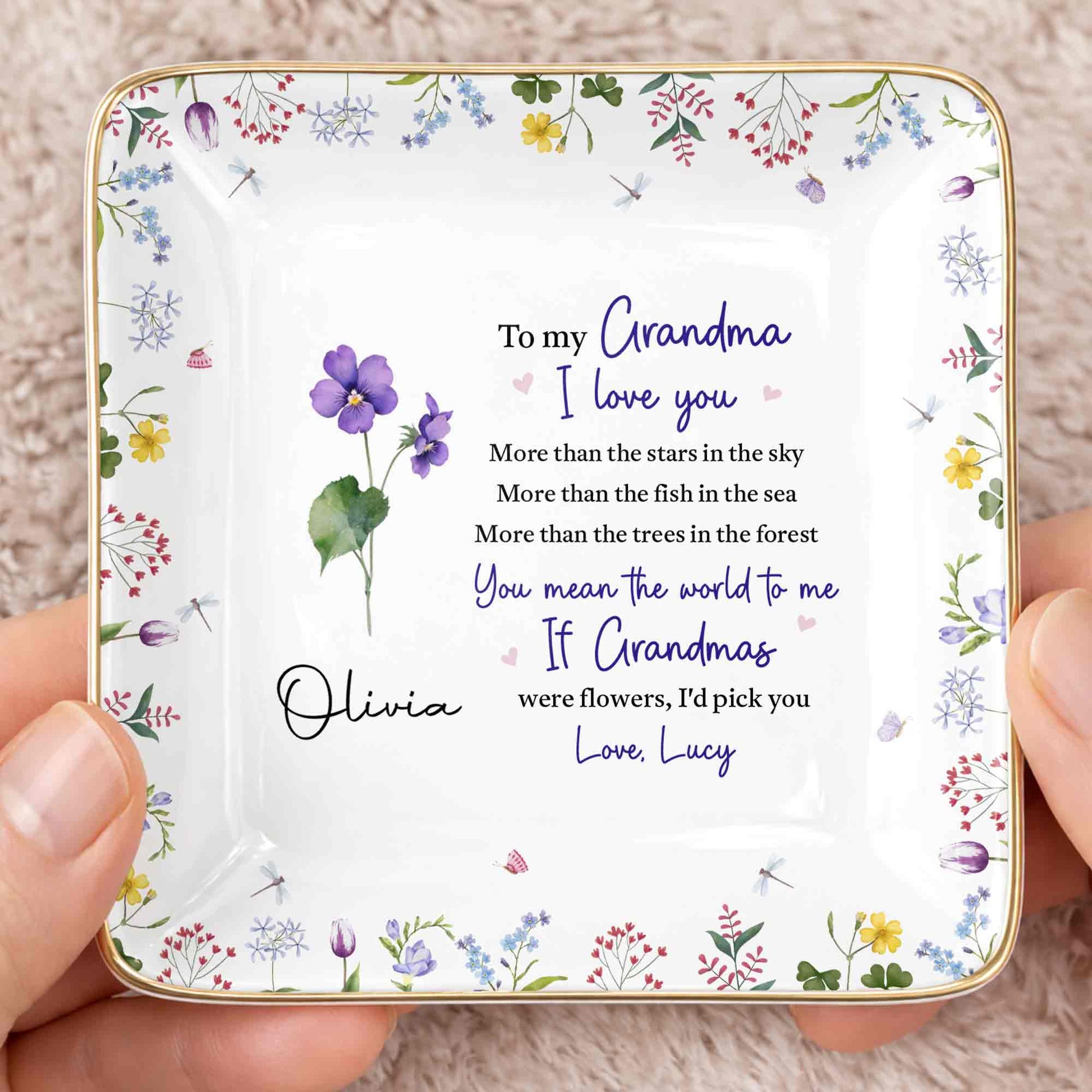 To My Grandma, I Love You, Flower Design