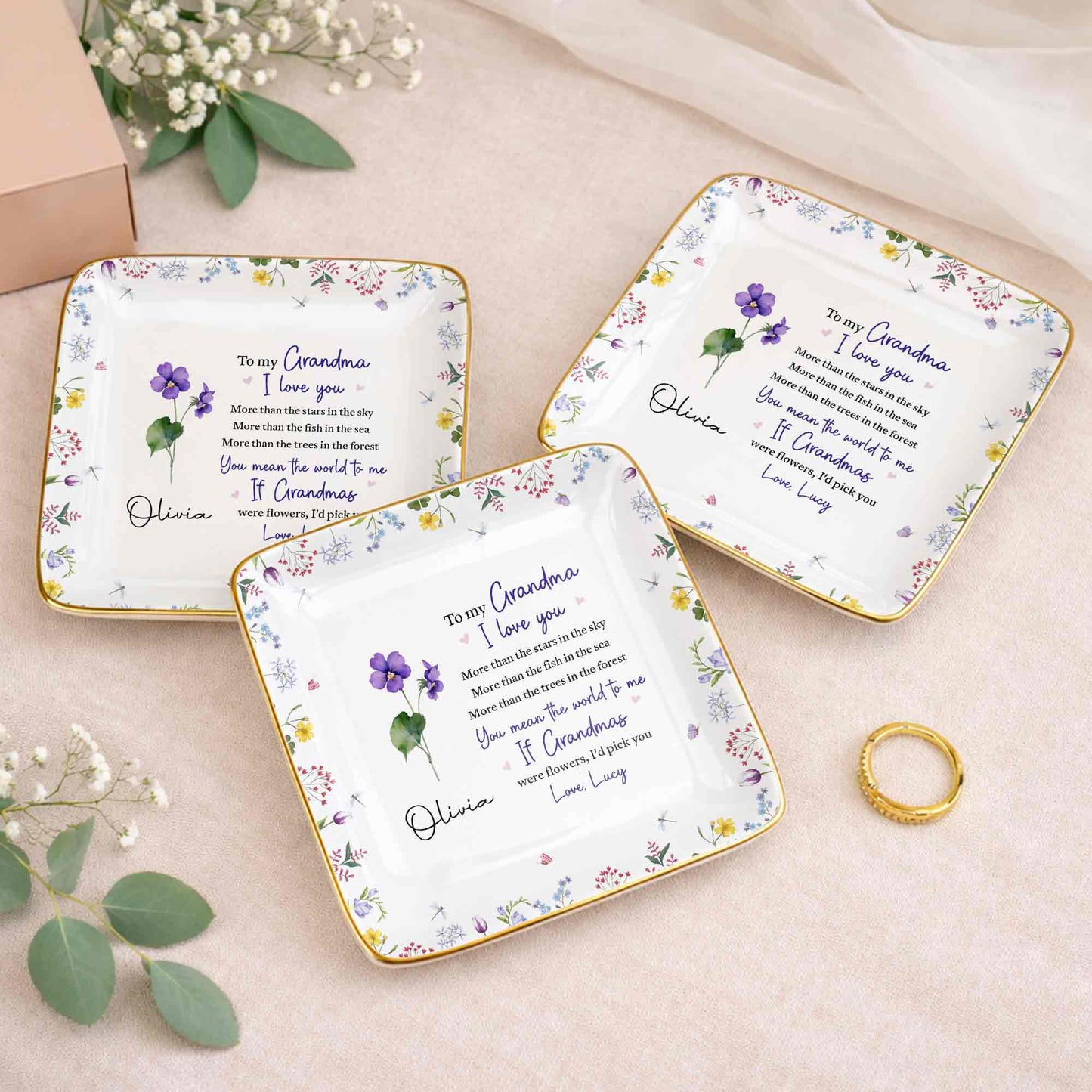 To My Grandma, I Love You, Flower Design