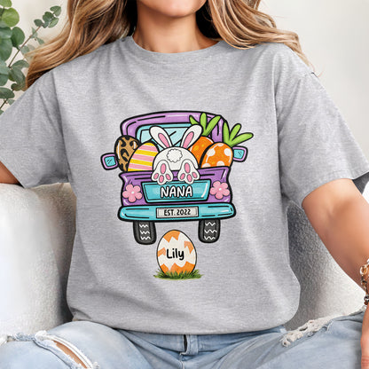 Grandma Est Truck With Easter Bunny Eggs And Carrots