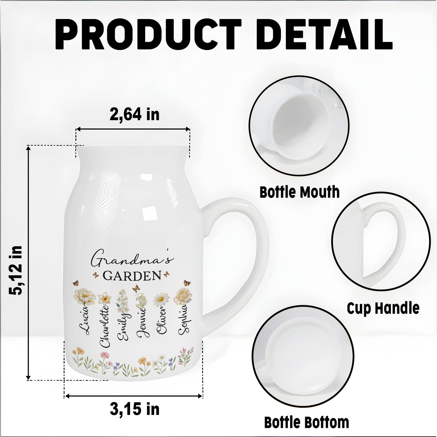 Grandma's Garden With Flowers And Bees