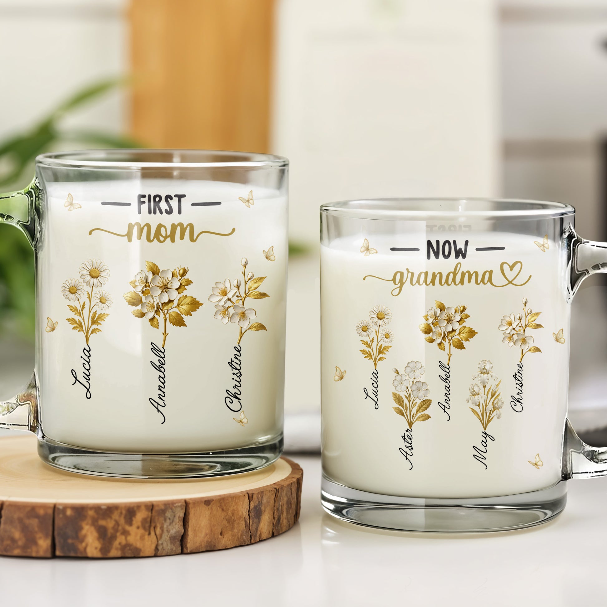 First Mom Now Grandma With Flowers and Butterflies