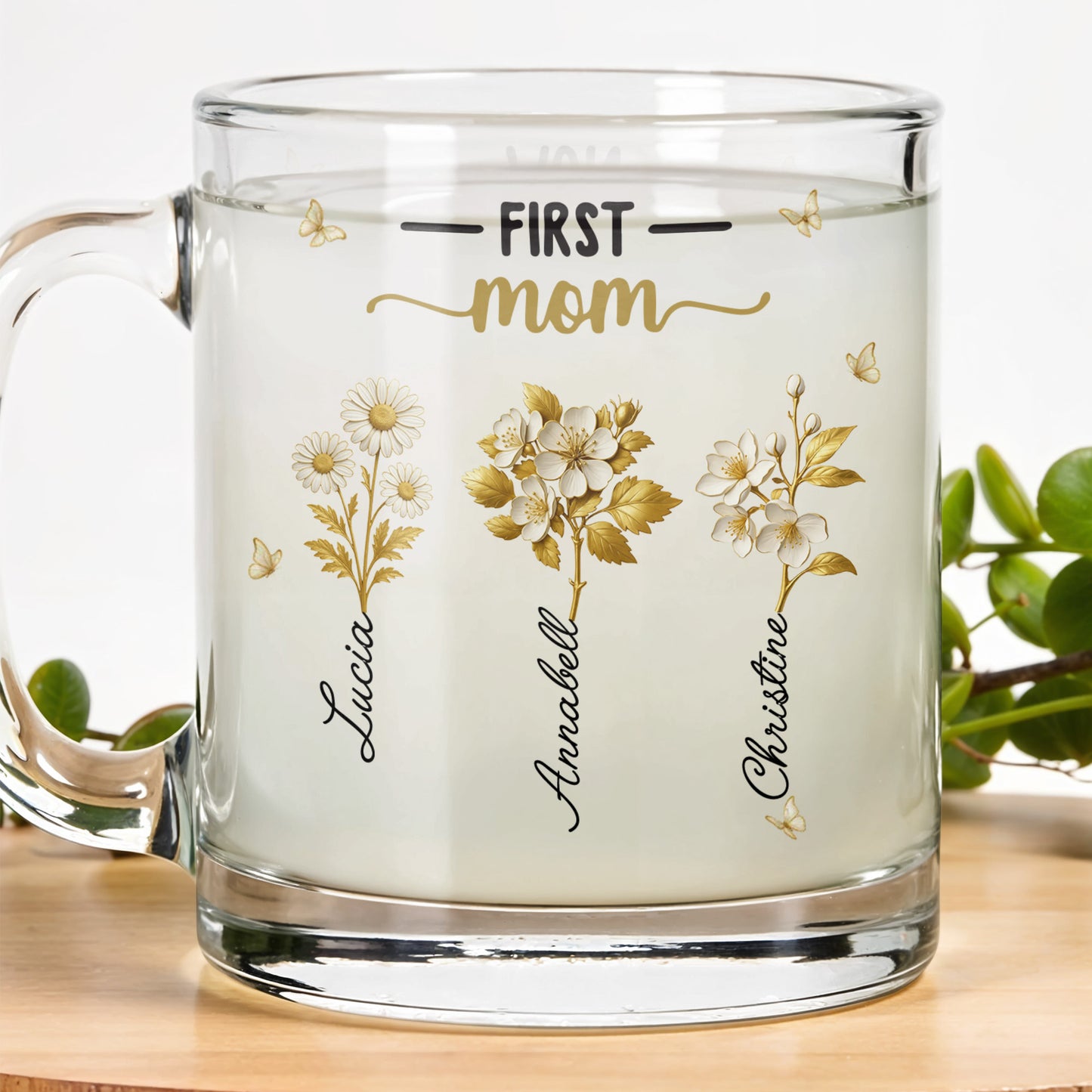 First Mom Now Grandma With Flowers and Butterflies