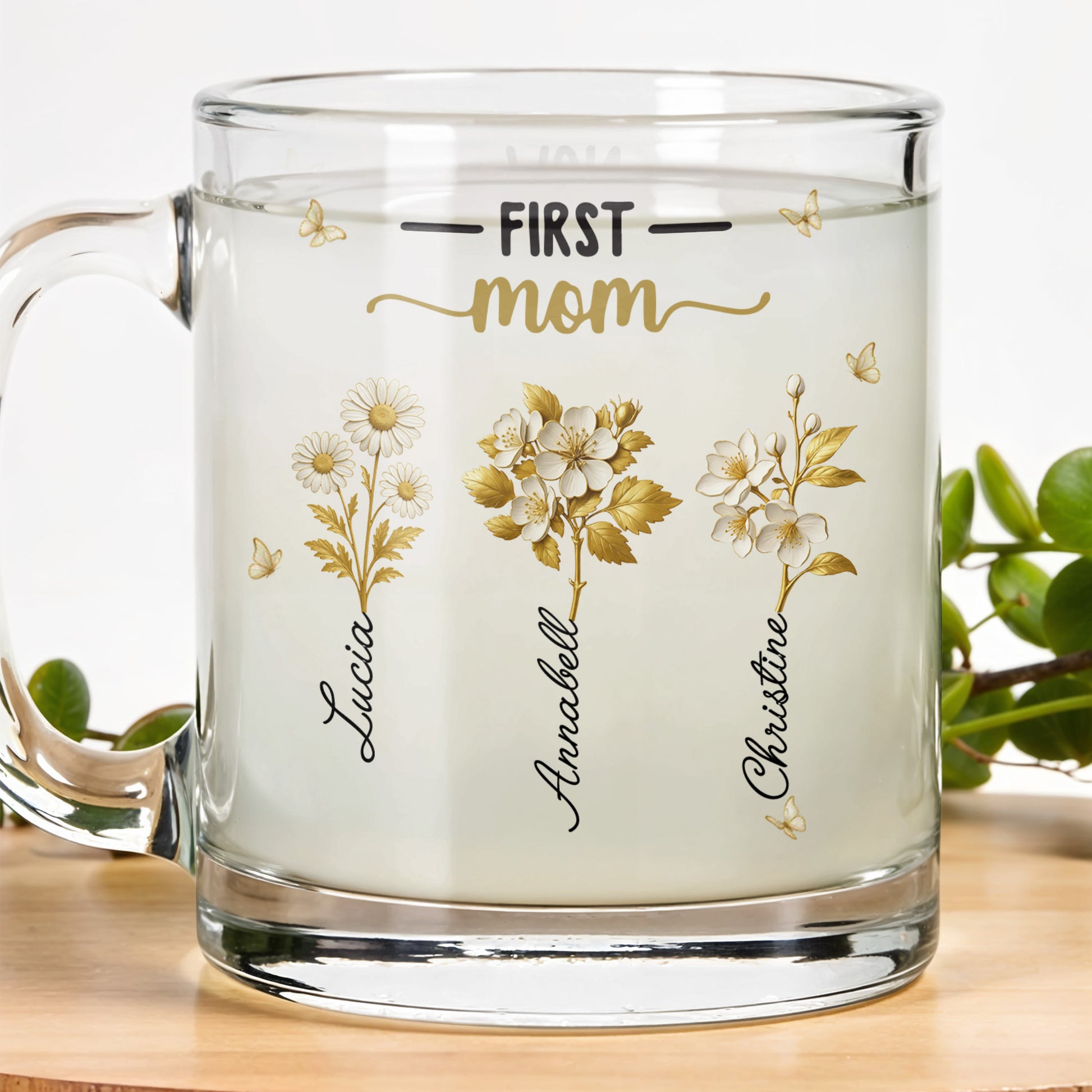 First Mom Now Grandma With Flowers and Butterflies