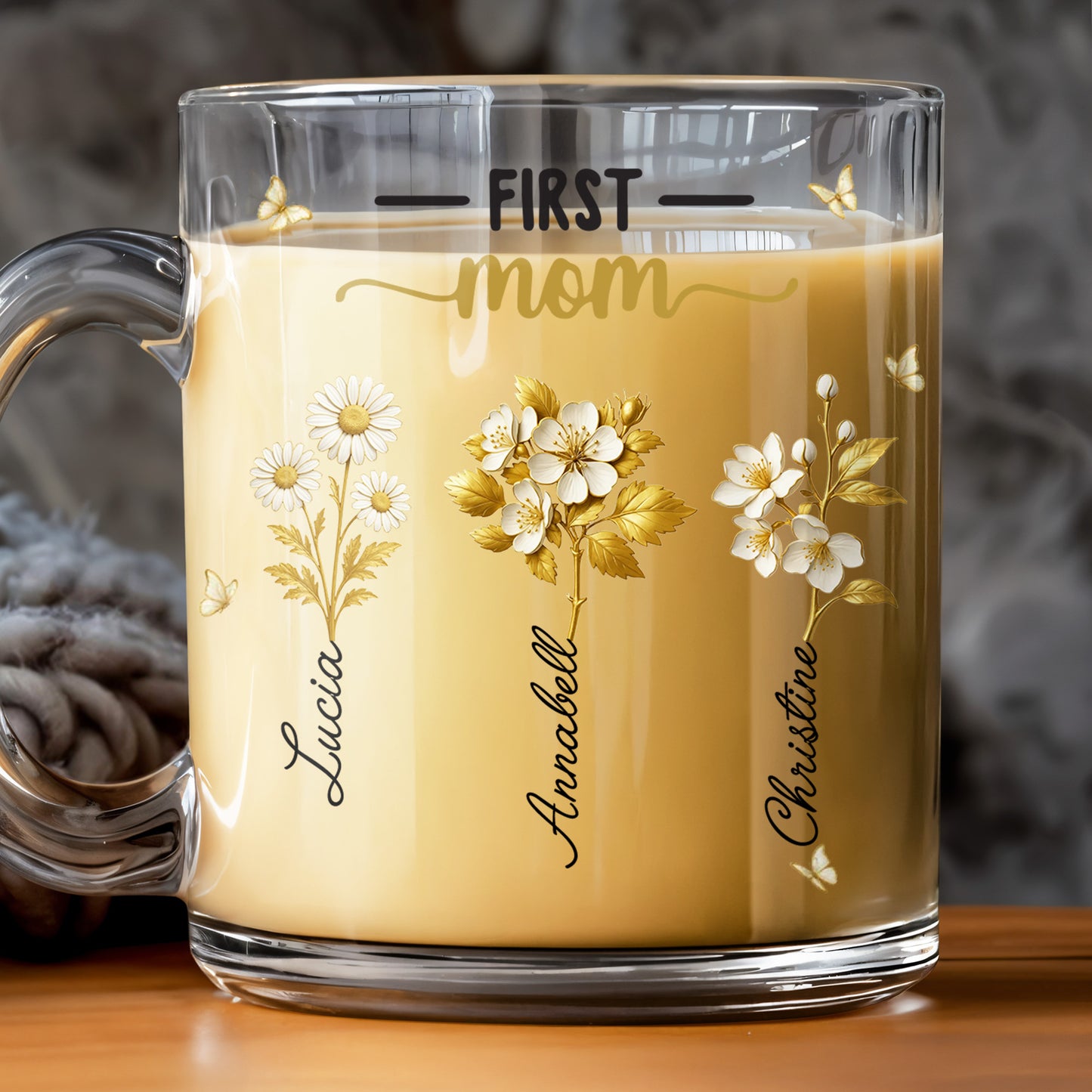 First Mom Now Grandma With Flowers and Butterflies