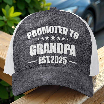 Promoted To Grandpa Classic Cap
