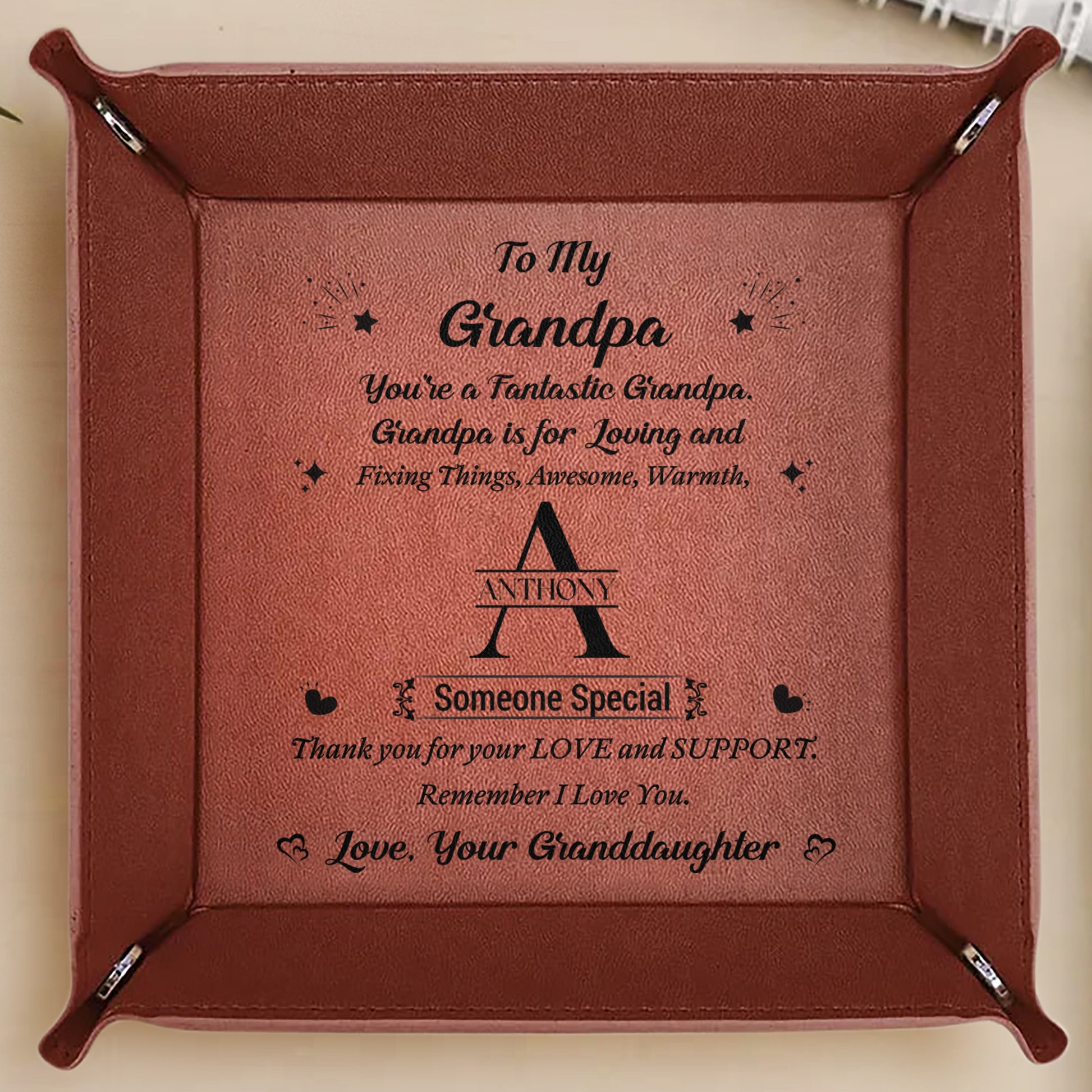 To My Grandpa, You're a Fantastic Grandpa, Hearts and Stars