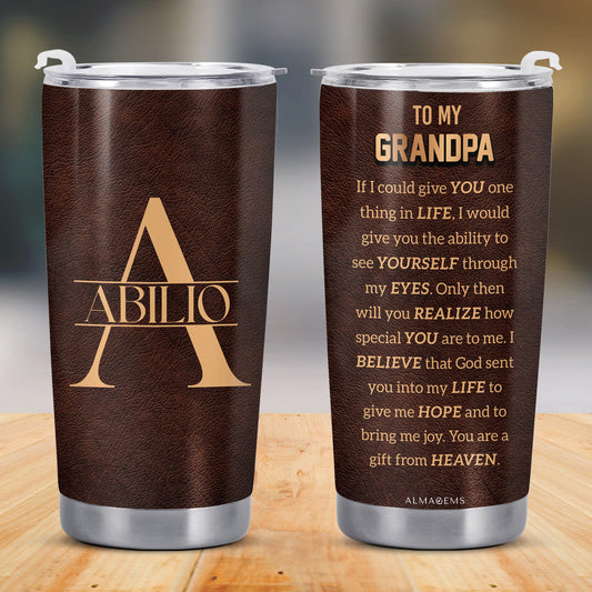 Personalized Luxury Monogram Stainless Steel Tumbler