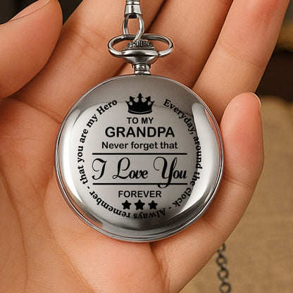 To My Grandpa, I Love You Forever With Crown And Stars