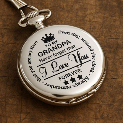 To My Grandpa, I Love You Forever With Crown And Stars