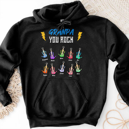 Grandpa You Rock - Personalized Custom Unisex T-shirt, Hoodie - GRP021_BBAS