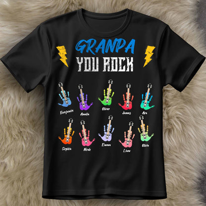 Grandpa You Rock - Personalized Custom Unisex T-shirt, Hoodie - GRP021_BBAS