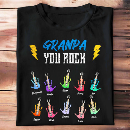 Grandpa You Rock - Personalized Custom Unisex T-shirt, Hoodie - GRP021_BBAS