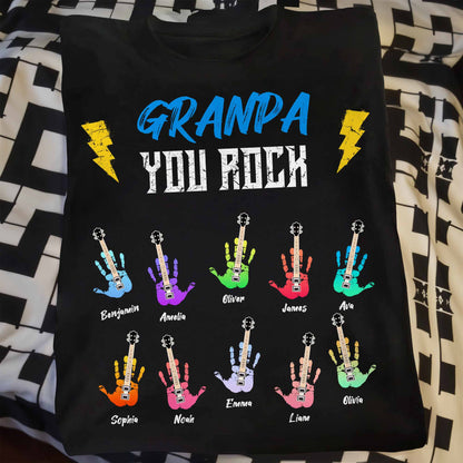 Grandpa You Rock - Personalized Custom Unisex T-shirt, Hoodie - GRP021_BBAS